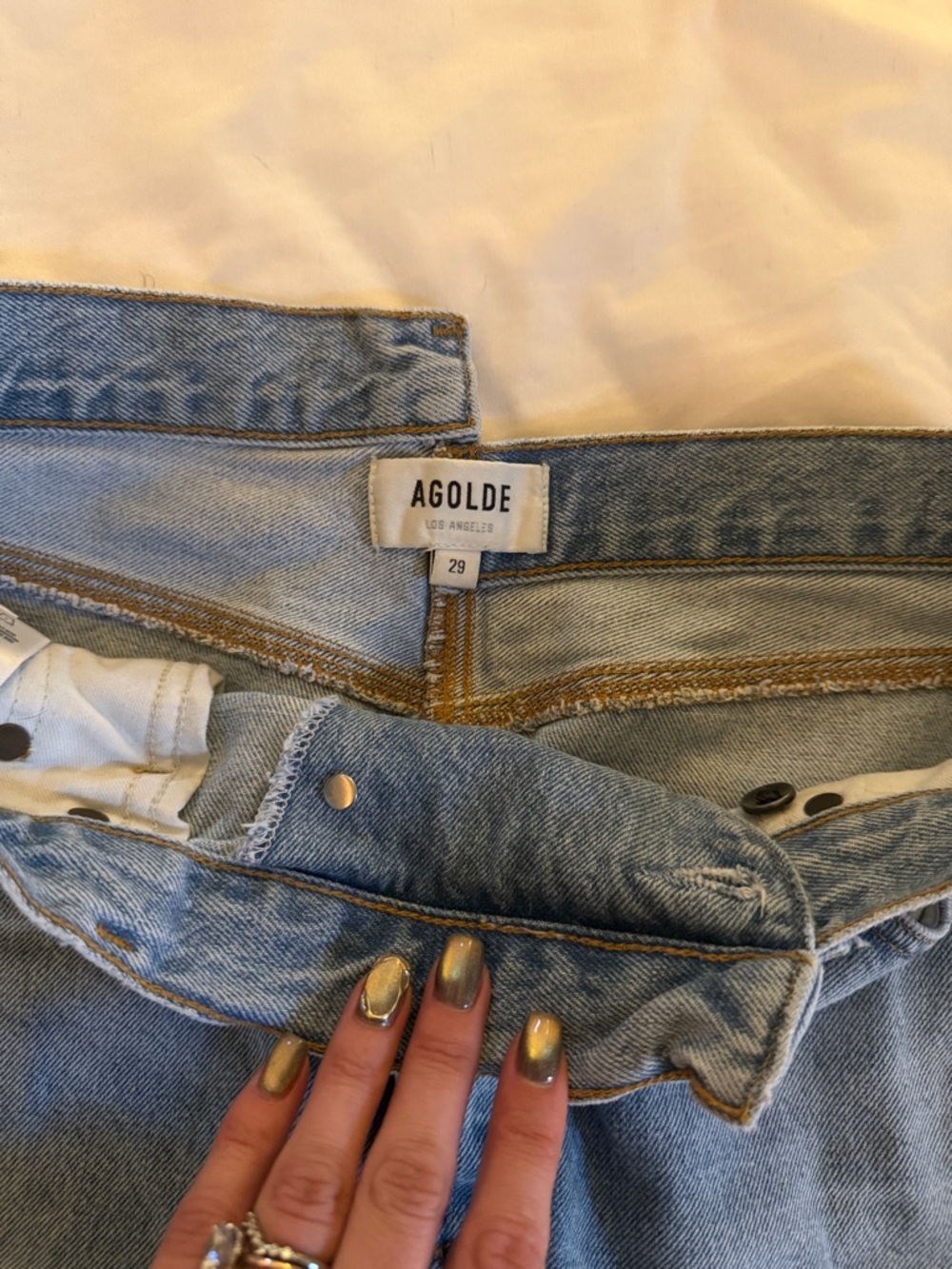 Agolde Light Blue High-Rise Denim Jeans